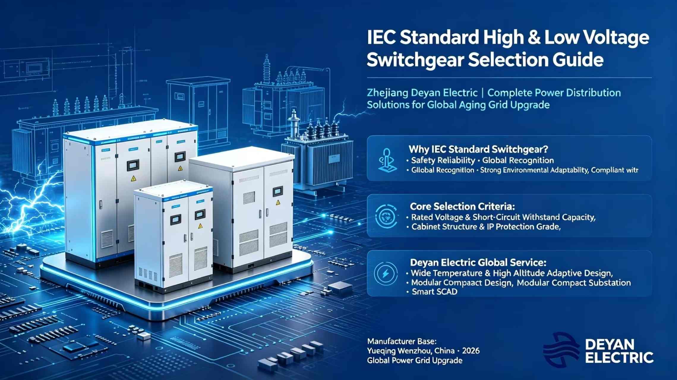 Poradnik doboru rozdzielnic wysokiego i niskiego napięcia zgodnych z normą IEC: Zhejiang Deyan Electric — kompletne rozwiązania w zakresie dystrybucji energii do modernizacji starzejących się sieci na całym świecie